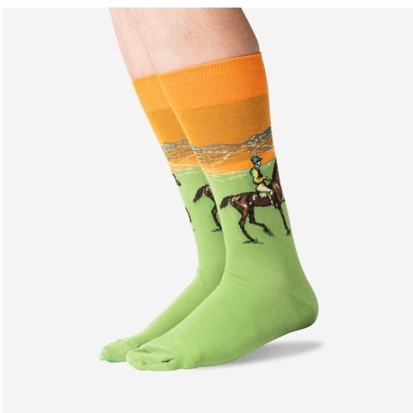 HOTSOX Men’s Race Horse Crew Socks Sizes 6-12.5 Brand New Gift Stocking Stuffer - Picture 5 of 8